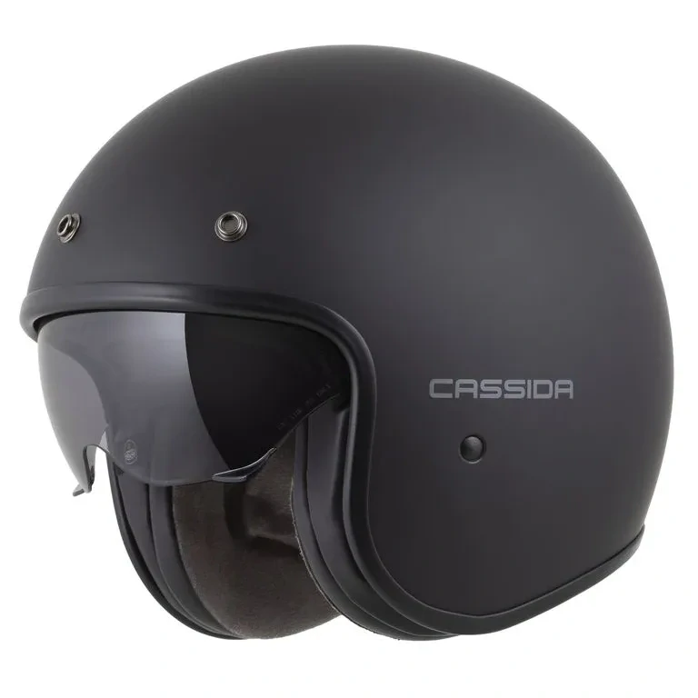 CASSIDA otevřená moto přilba Oxygen 2.0 solid černá matná/tmavě šedá