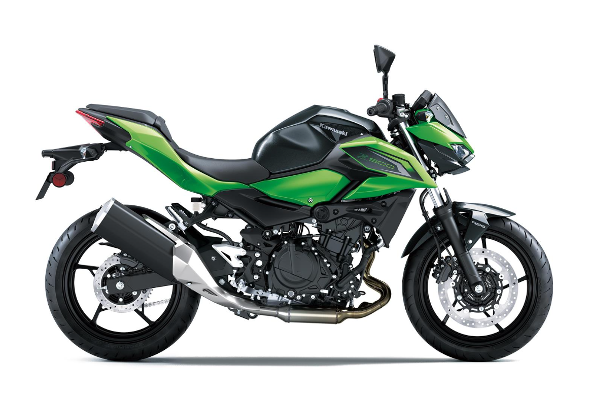 KAWASAKI Z500 MY26 Candy Lime Green / Metallic Carbon Gray (GN1)