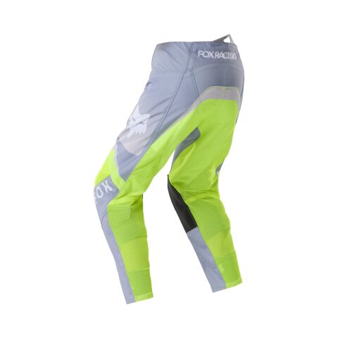 FOX dětské MX kalhoty 180 FRAME šedá/fluo žlutá