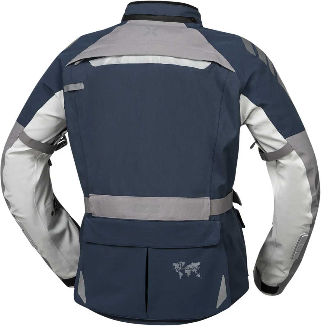 IXS Pánská textilní moto bunda VENTURE-STX 1.0 modrá-světle šedá