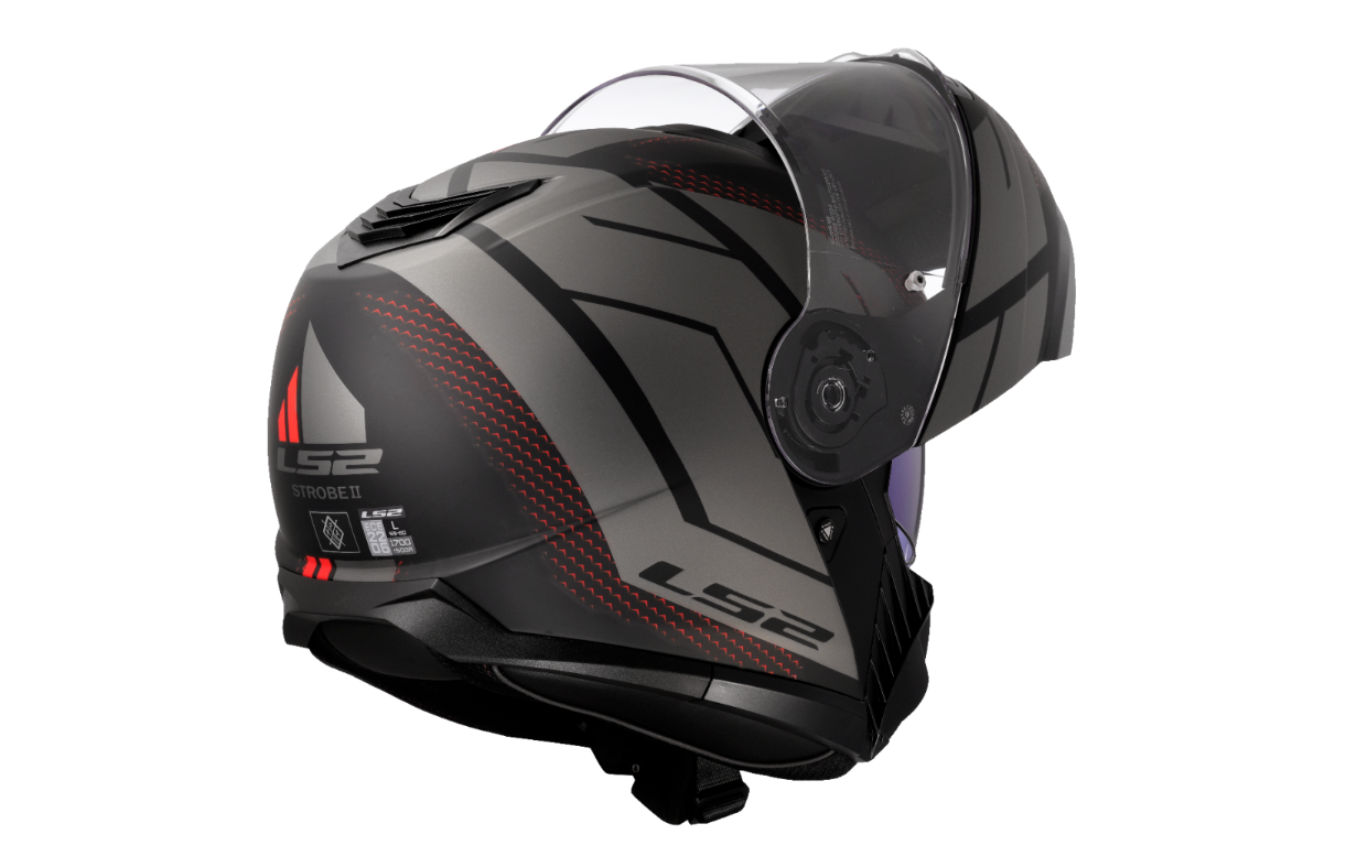 LS2 výklopná přilba FF908 STROBE II CODE BLACK GREY-06