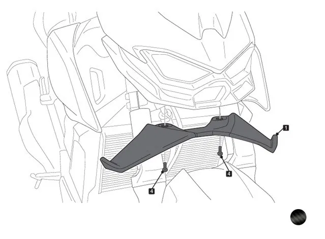 Přední spoilery NAKED matná černá pro KAWASAKI Z 500 / SE 2024-2026