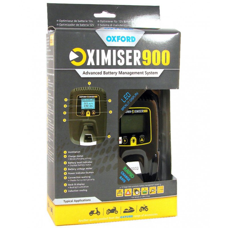 nabíječka Oximiser 900, OXFORD - Anglie (12 V, 0,9 A, 30 Ah)