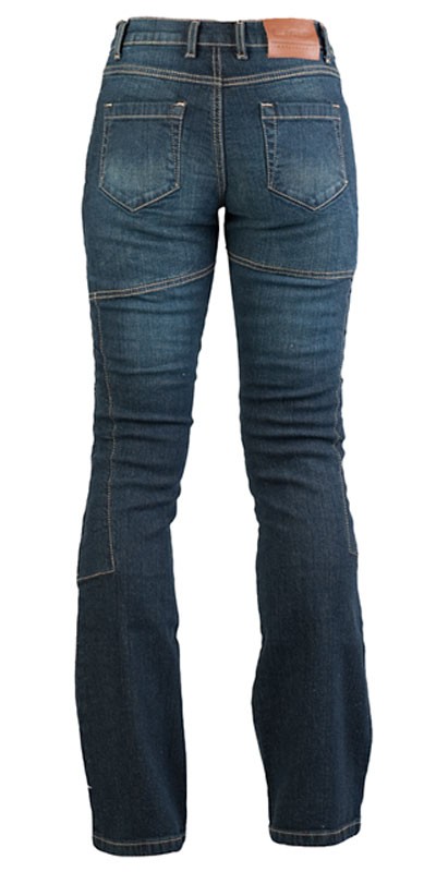 MBW Dámské jeansové moto kalhoty KEVLAR Jeans Stretch modré
