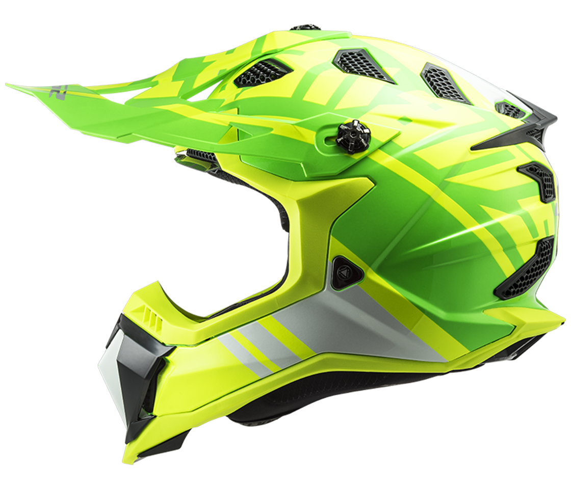 LS2 motokrosová helma MX700 SUBVERTER Gammax Gl. H-V Yellow Green