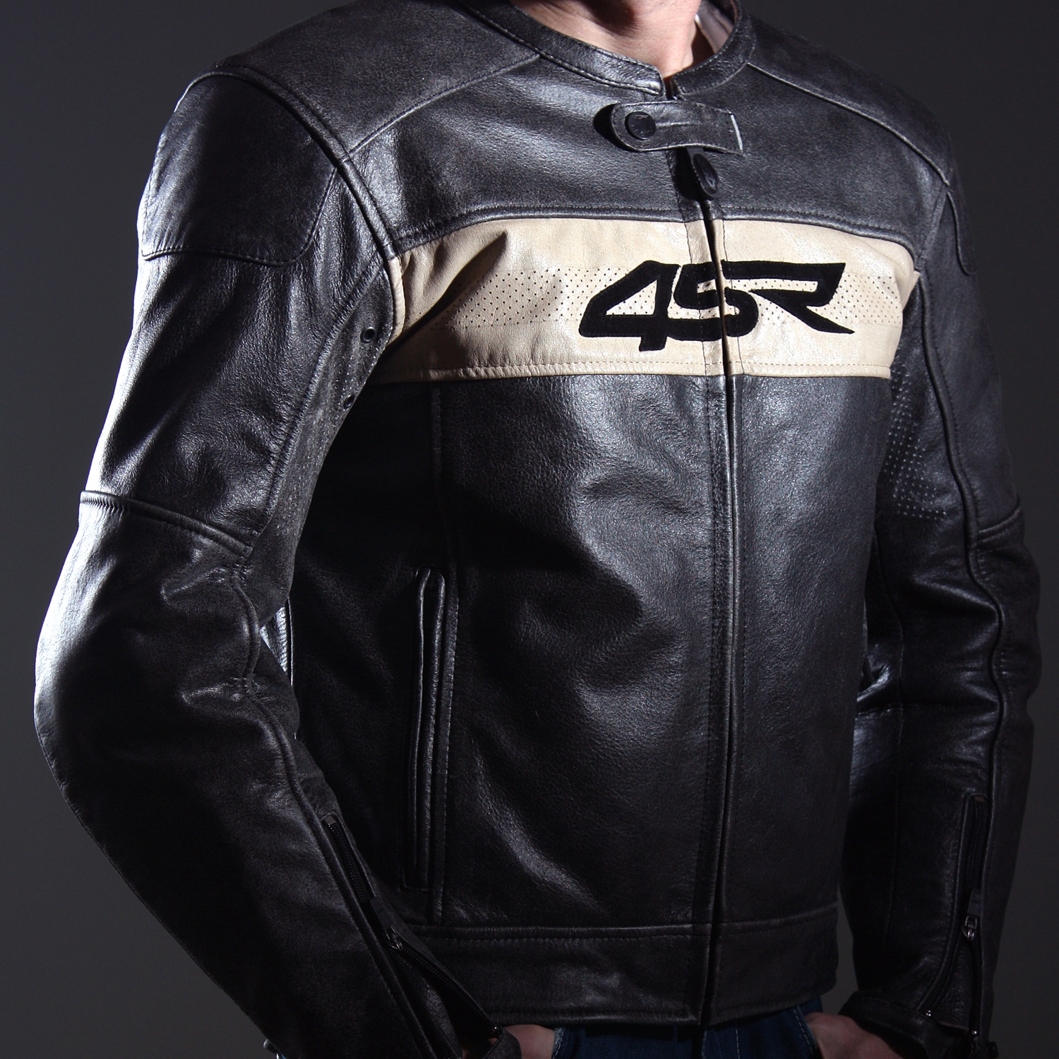 4SR Pánská kožená moto bunda Hooligan