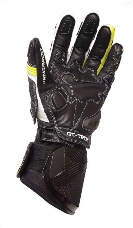 MBW Pánské kožené moto rukavice GT-TECH green 