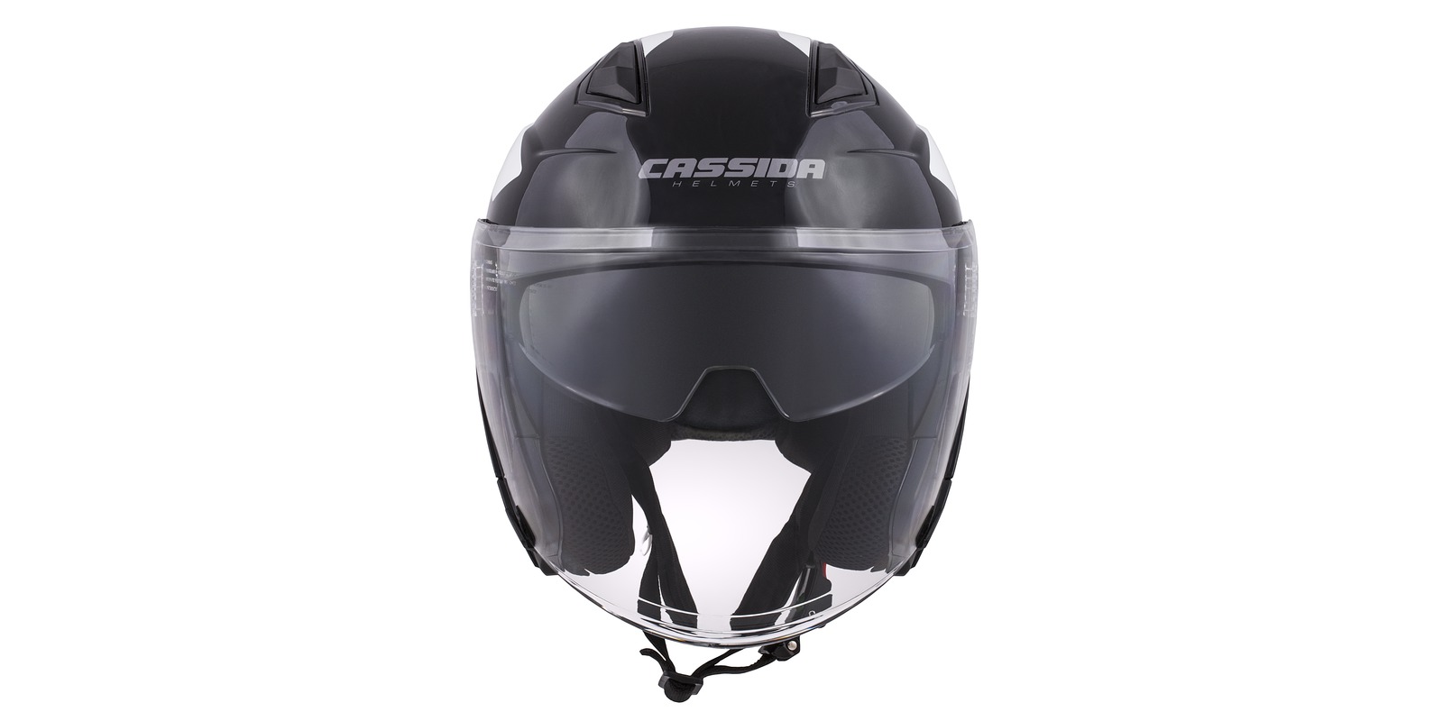 CASSIDA Otevřená moto přilba Jet Tech Corso černá bílá