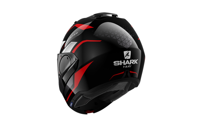 Přilba překlopná SHARK EVO- ES YARI barva bílá/černá/červená