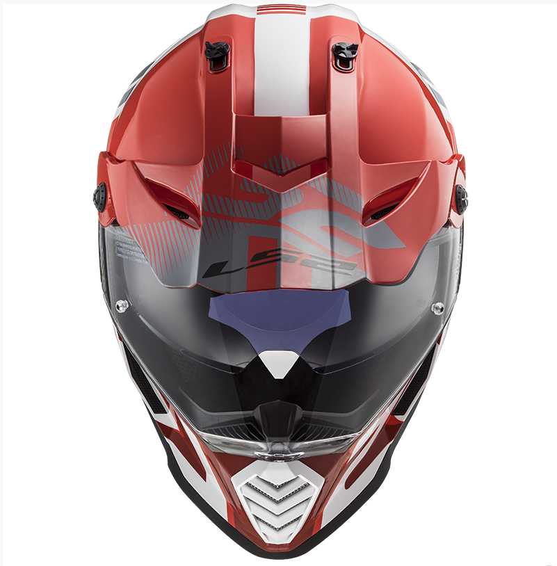LS2 Enduro moto přilba MX436 PIONEER EVO Evolve Red White