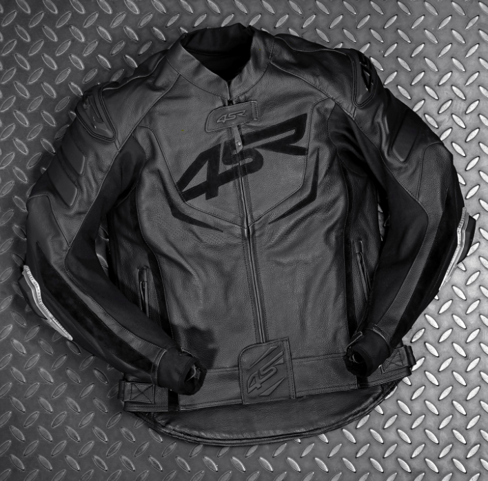 4SR Pánská kožená moto bunda TT REPLICA BLACK SERIES