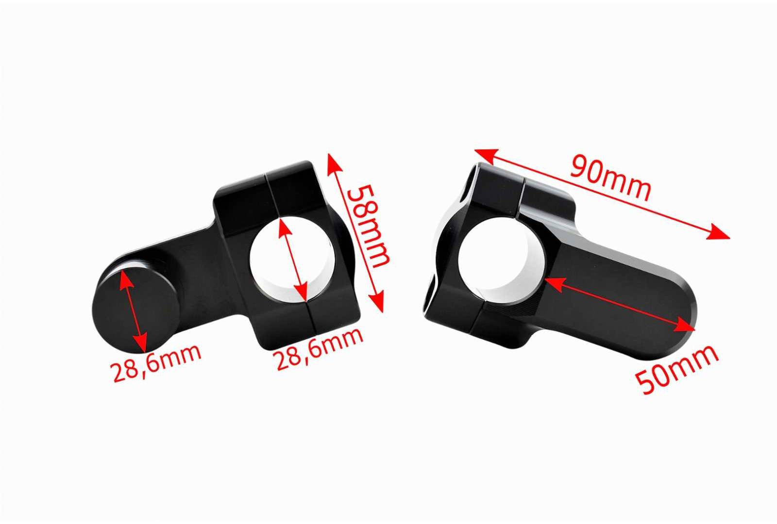 Zvýšení řídítek ADVENTURE 50mm řidítka 28,6/28,6 mm 