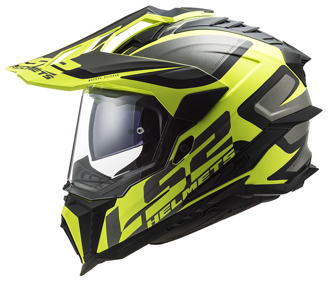 lS2 Enduro moto přilba MX701 Explorer Alter Matt Black H-V Yellow