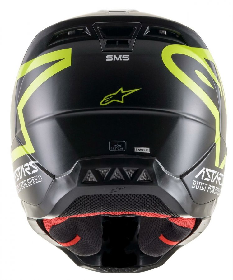 Přilba ALPINESTARS S-M5 COMPASS HELMET ECE(matná černá/žlutá fluo)
