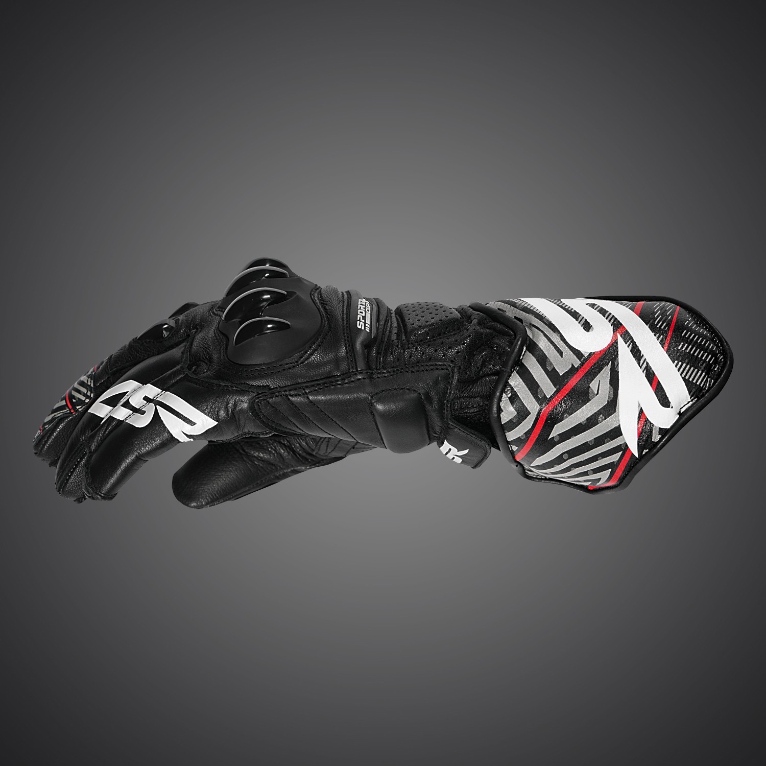 4SR Pánské kožené moto rukavice SPORT CUP PLUS EVO BLACK