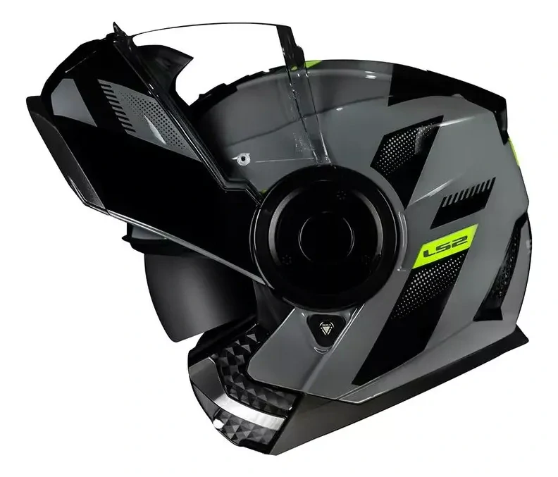 LS2 Výklopná moto přilba FF902 SCOPE Max Nardo grey H-V yellow