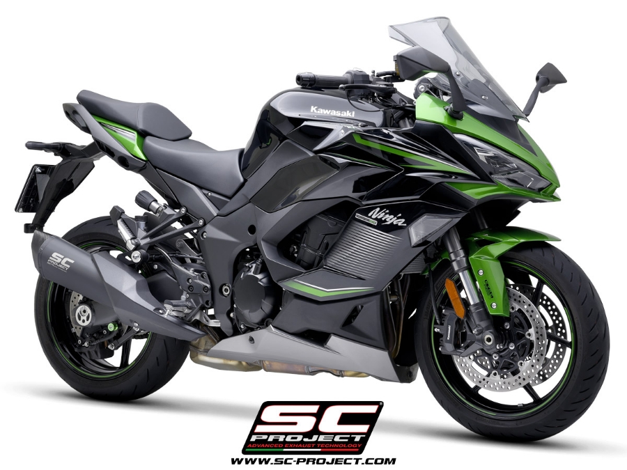 SC-PROJECT KAWASAKI NINJA 1000 SX (2021 - 2024) SC1-R titanový výfuk, matná černá