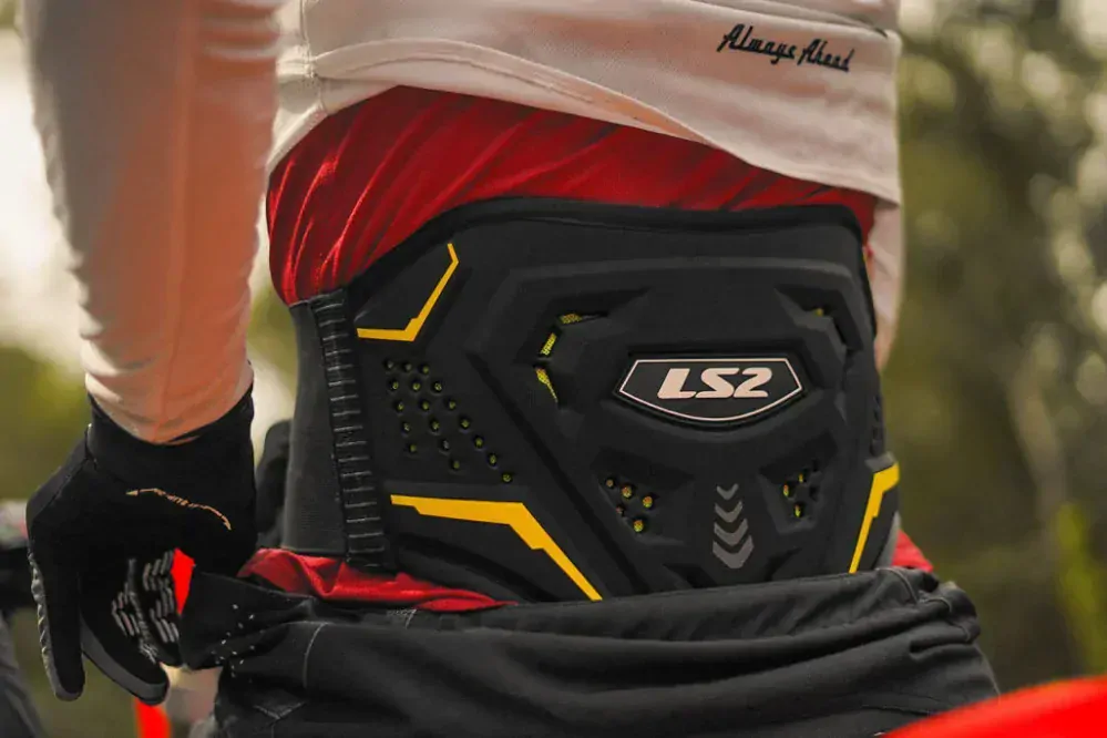 LS2 Ledvinovy pás KOKU KIDNEY BELT BLACK H-V YELLOW