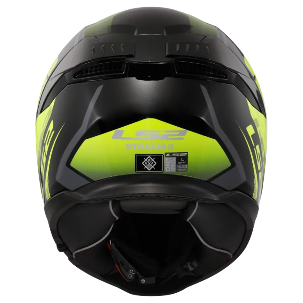 LS2 Integrální moto přilba FF808 STREAM II FURY BLACK H-V YELLOW