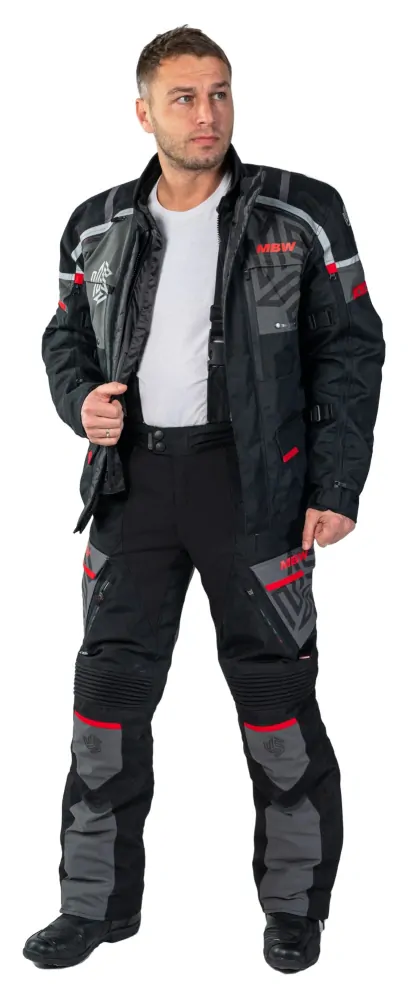 MBW Pánské textilní moto kalhoty MEMPHIS BLACK