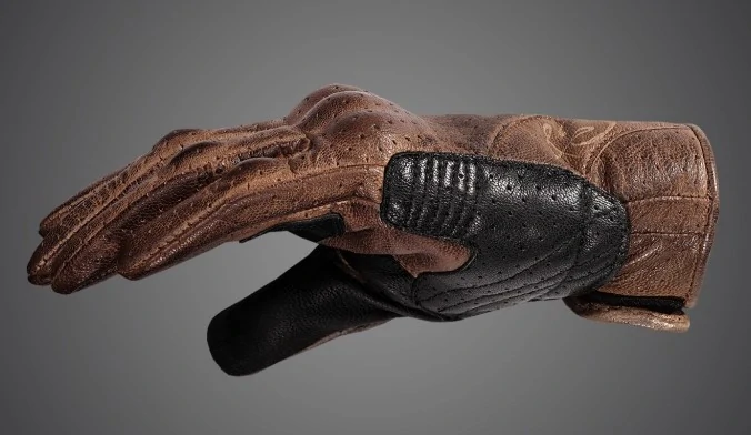 4SR Dámské kožené moto rukavice MONSTER LADY EVO BROWN