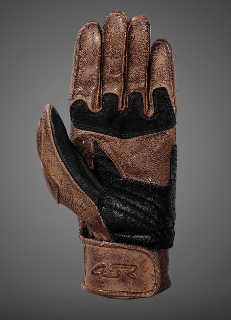 4SR Pánské kožené moto rukavice MONSTER EVO BROWN