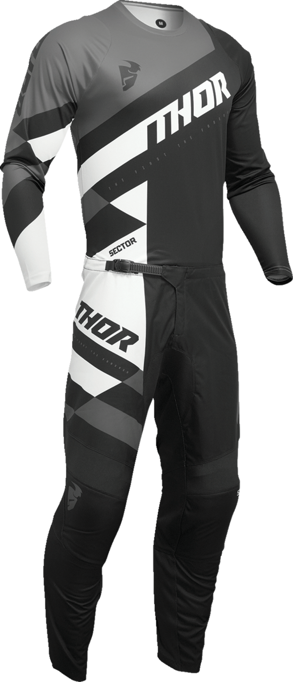 THOR dres  JERSEY SECTOR CHKR černá/šedá/bílá