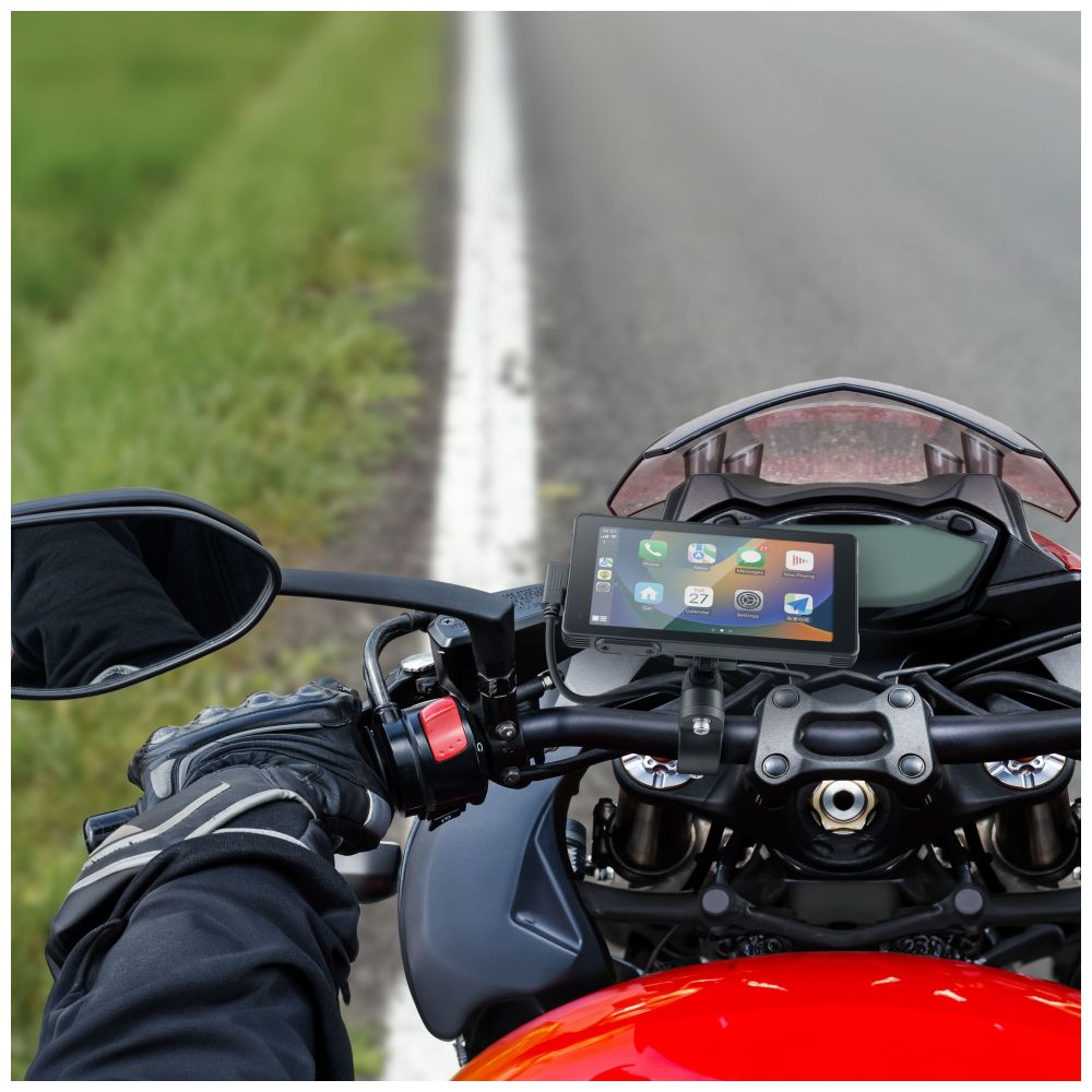 Interphone displej RIDESYNC - Apple CarPlay a Android Auto pro motocykly + stínítko zdarma