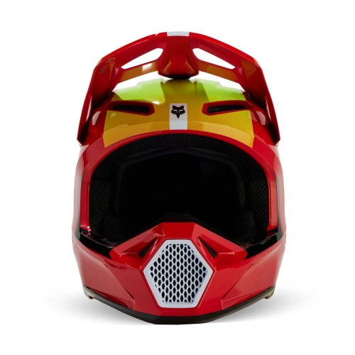 Pánská moto helma FOX V1 Ballast červená žlutá fluo