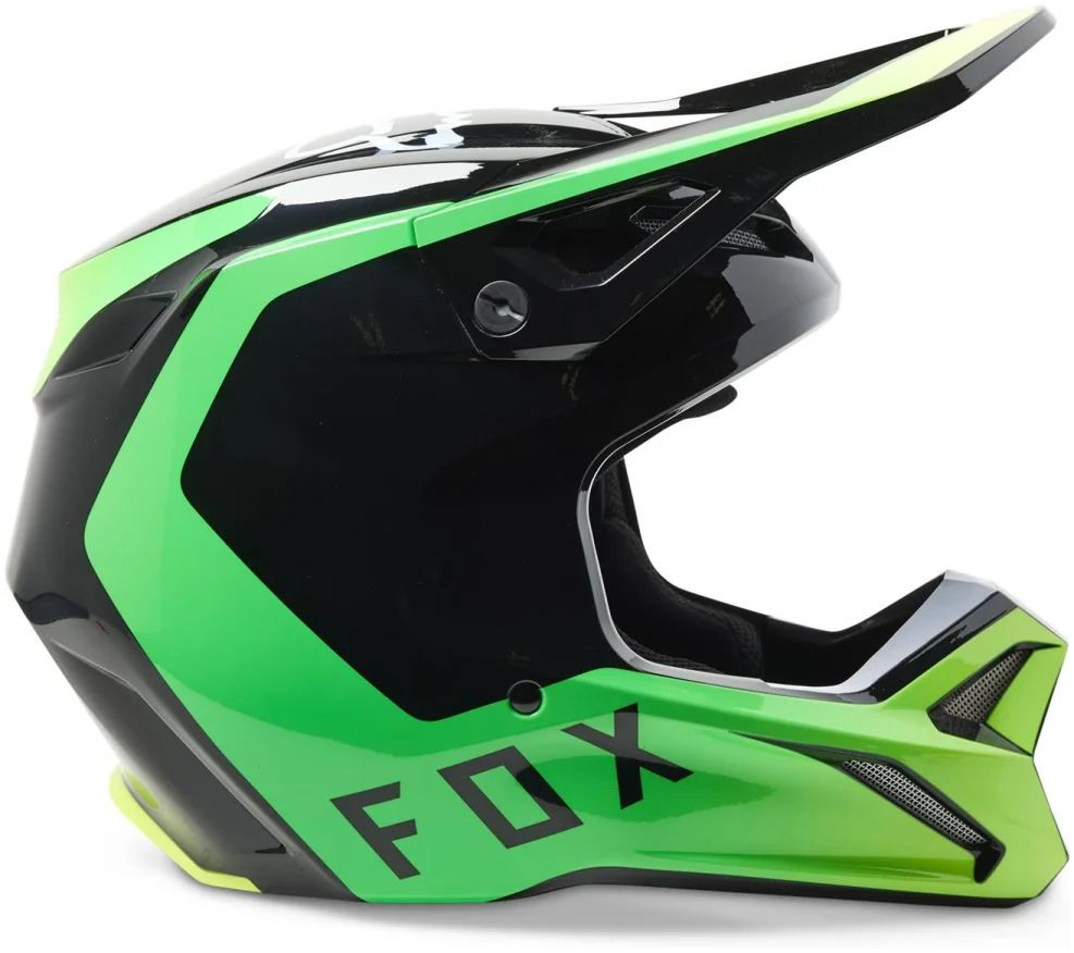 Pánská moto helma FOX V1 DPTH černá zelená fluo