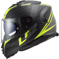 LS2 Integrální moto přilba FF800 STORM II NERVE M.BLACK H-V YELLOW