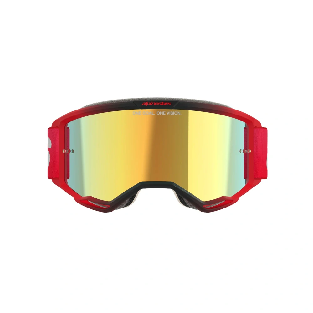 Alpinestars brýle VISION 5 BLAZE, ALPINESTARS (červená, zrcadlové zlaté plexi) 2025