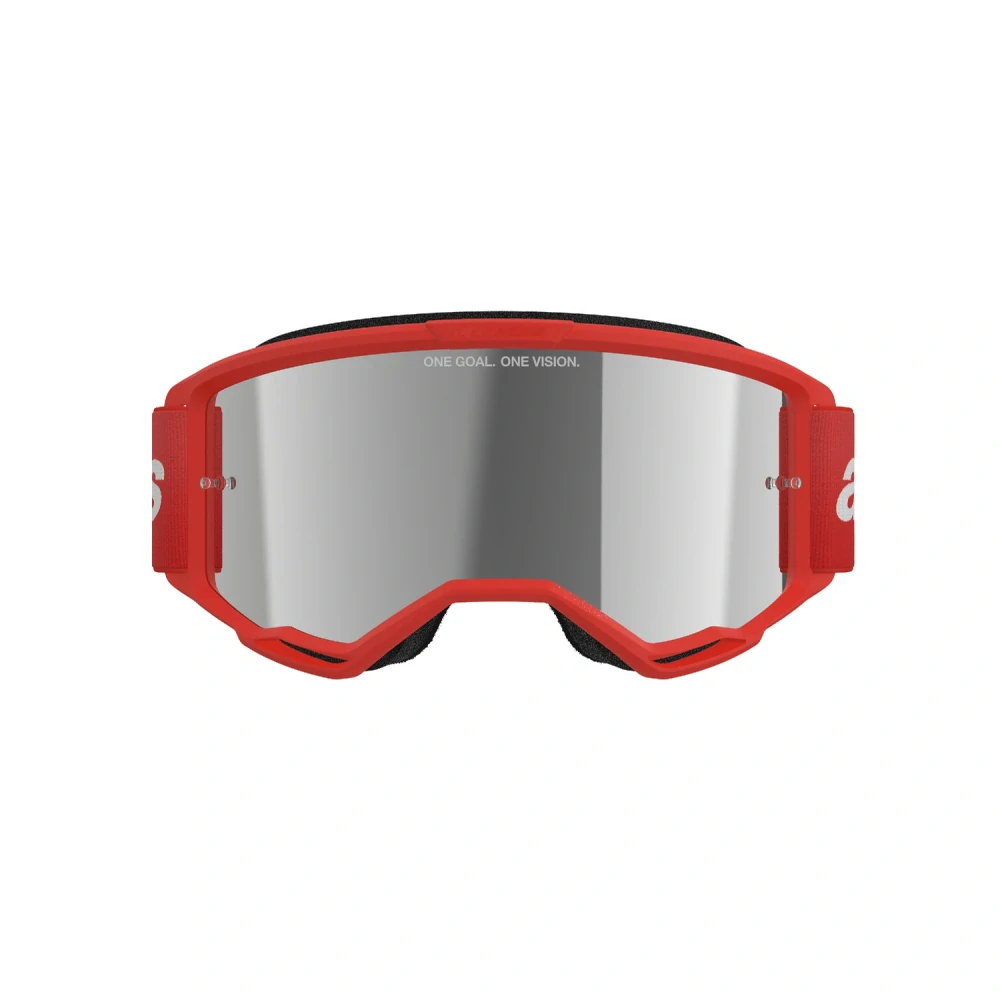 Alpinestars brýle VISION 3 WORDMARK, ALPINESTARS (červená, zrcadlové stříbrné plexi)