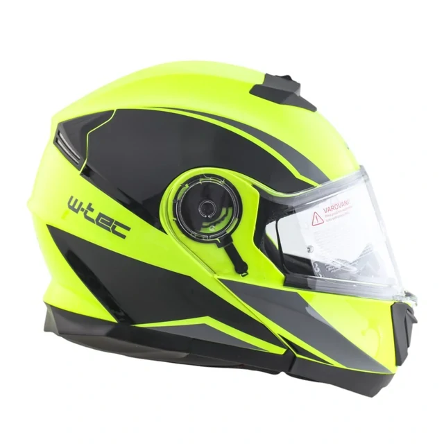 Přilba výklopná W-TEC Banelmeda - šedo-černo-fluo žlutá 