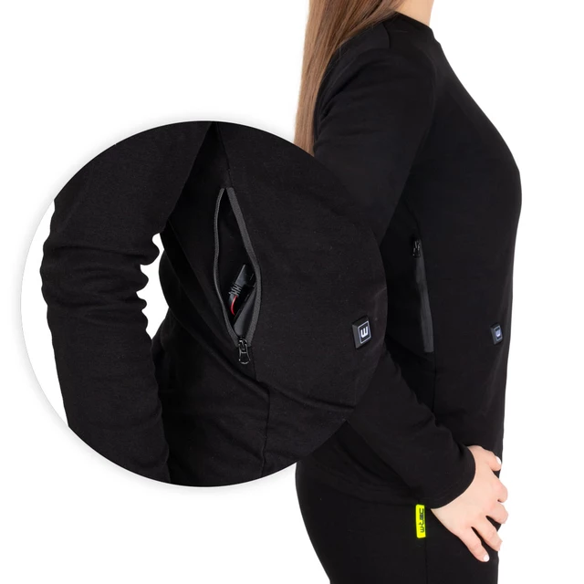 Dámské vyhřívané triko W-TEC Insulong Lady - černá