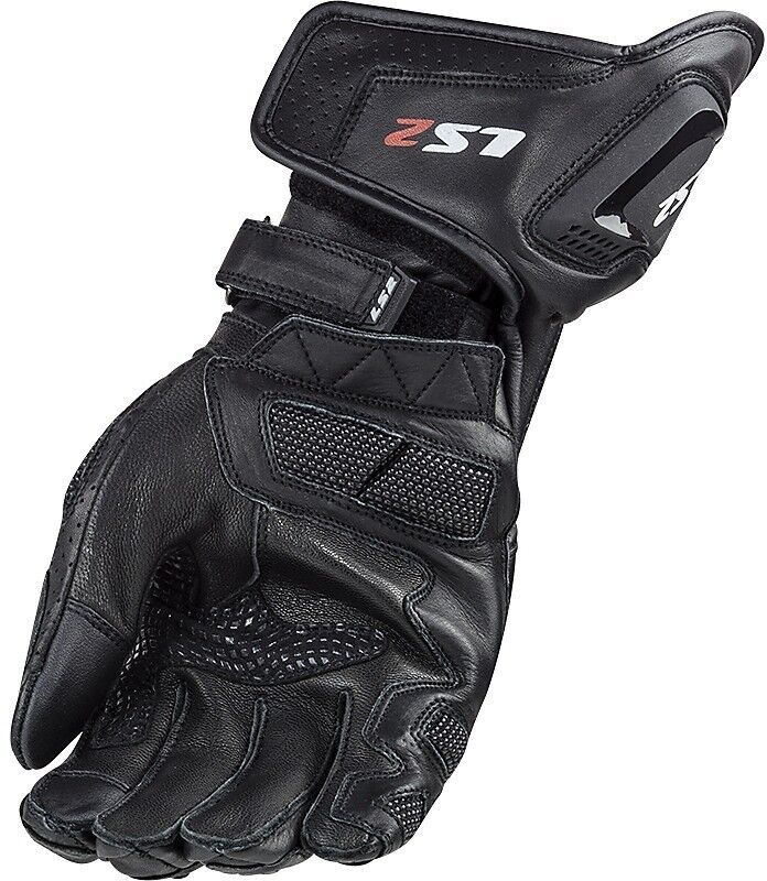 LS2 Pánské kožené moto rukavice SWIFT RACING BLACK