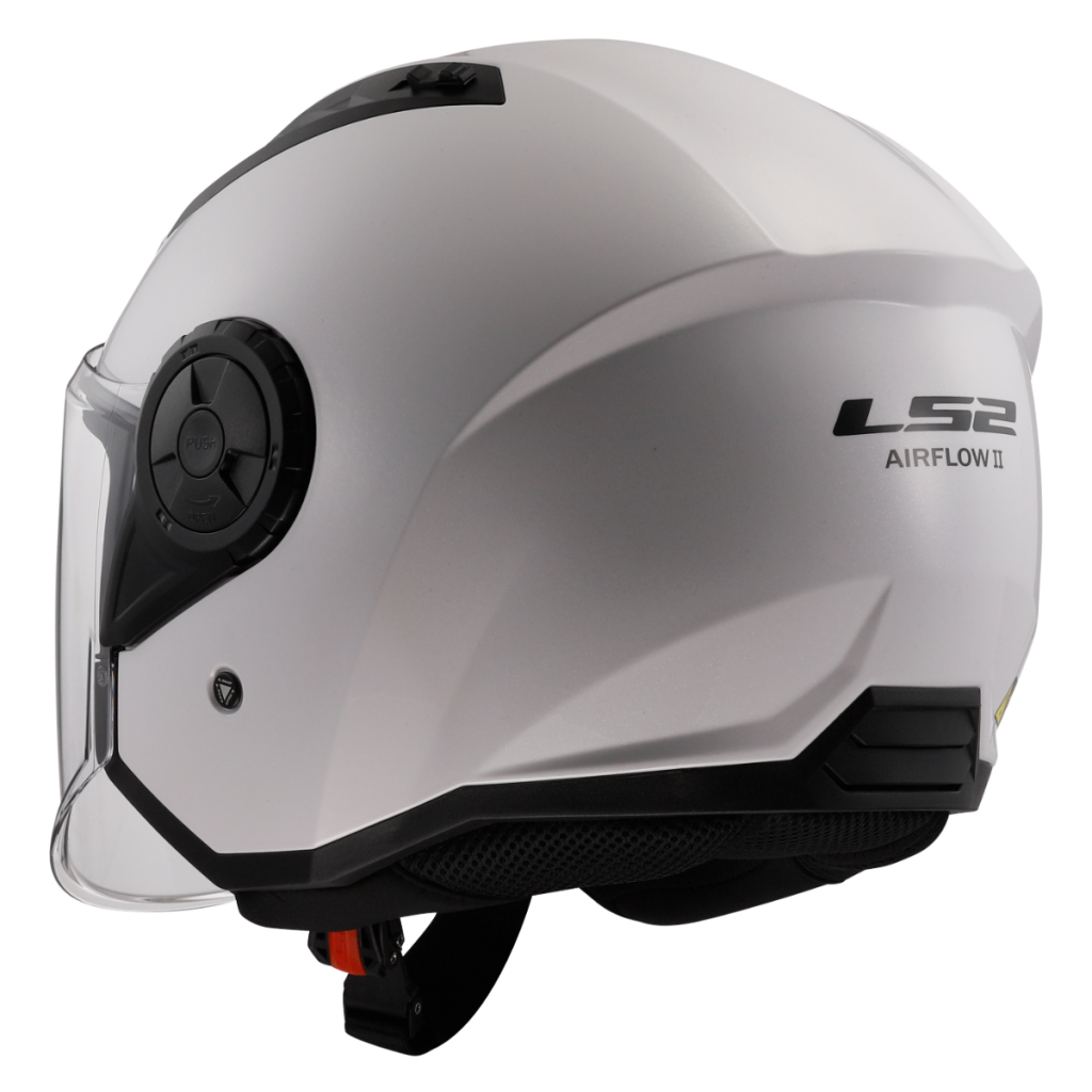 LS2 Otevřená moto přilba OF616 AIRFLOW II SOLID GLOSS WHITE