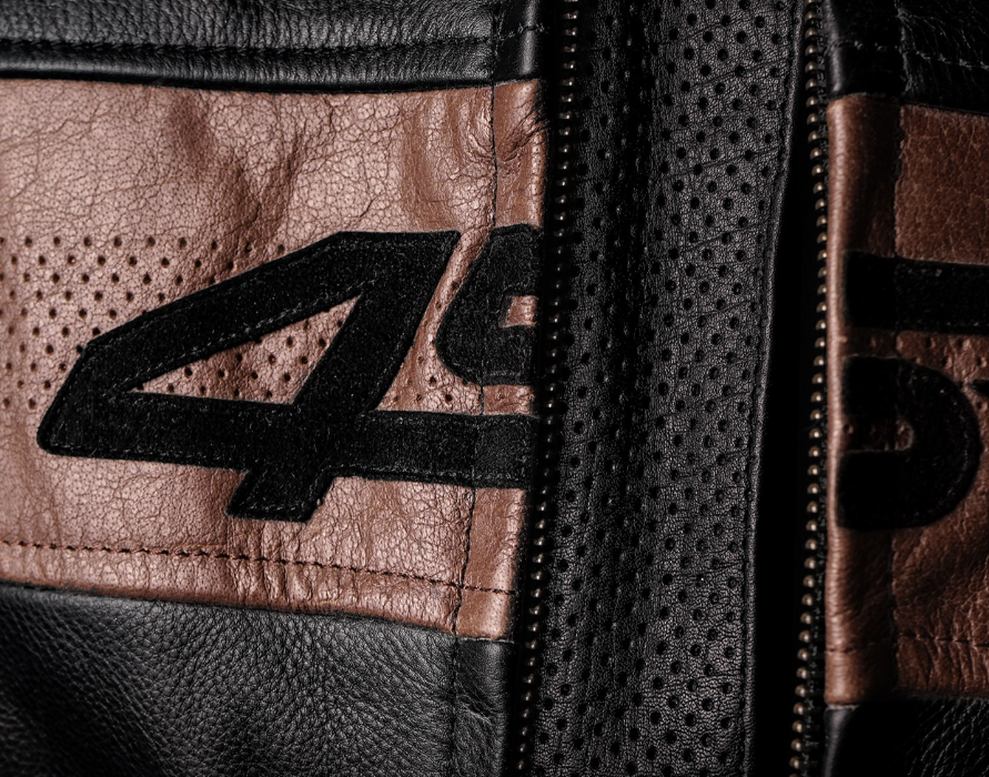 4SR Pánská kožená moto bunda Hooligan Brown