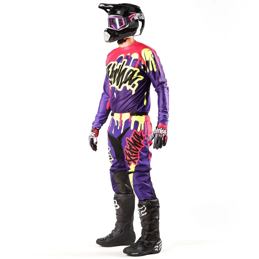 PITCHA Motokrosové kalhoty DRIPP purple pink