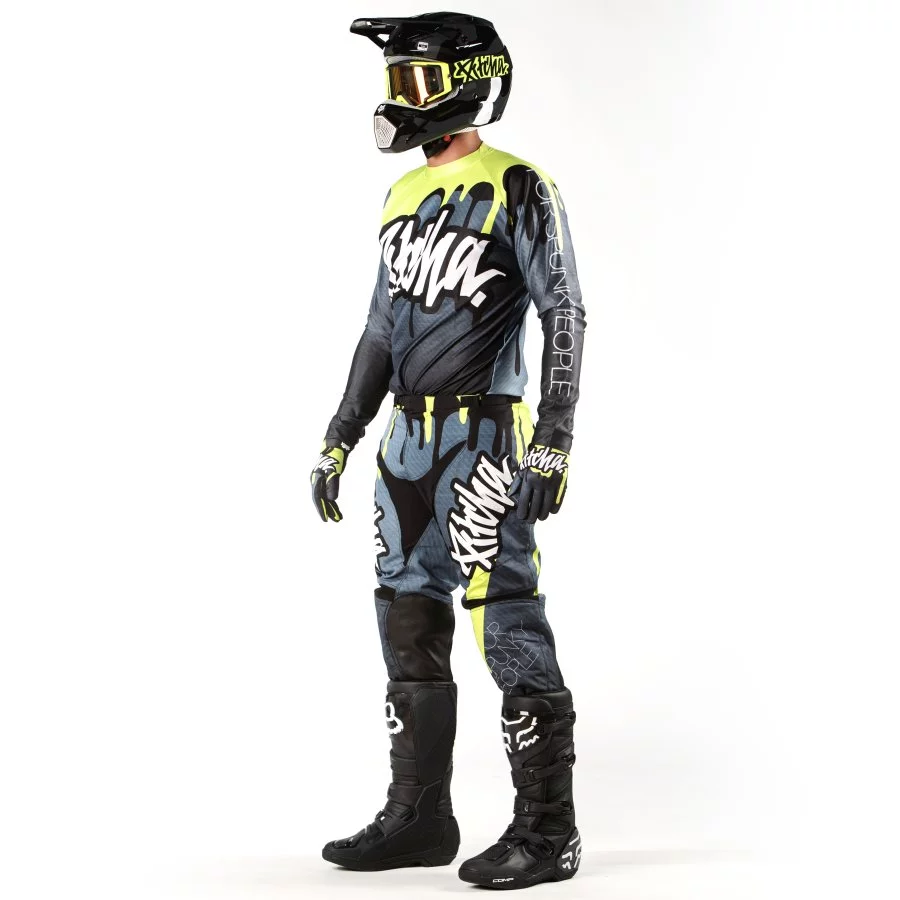 PITCHA moto rukavice DRIPP fluo black