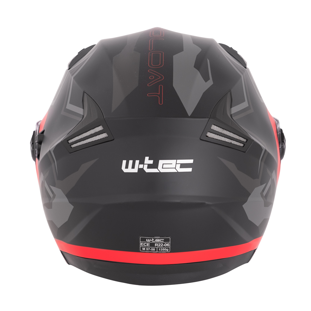 W-TEC Otevřená moto přilba Barcela Vermella černá červená