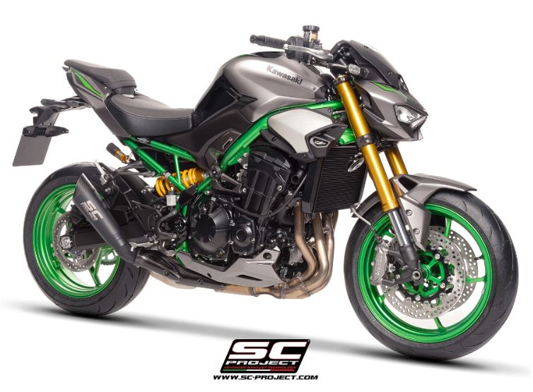 SC-PROJECT KAWASAKI Z900 2025- Titanový výfuk S1 matně černý homologovaný 