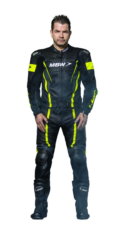 MBW FLASH YELLOW dvoudílná pánská moto kombinéza