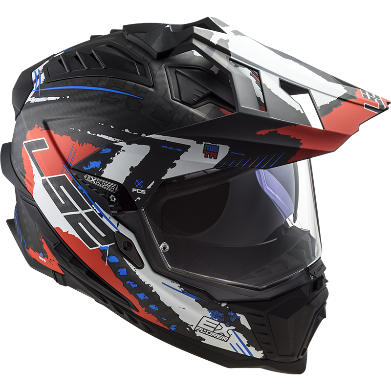 LS2 Enduro moto přilba MX701 Explorer C EXTEND Matt Red