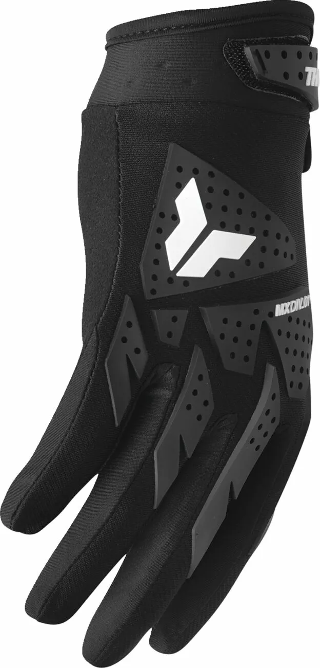 THOR Pánské motokrosové rukavice LAUNCHMODE-XP BLACK