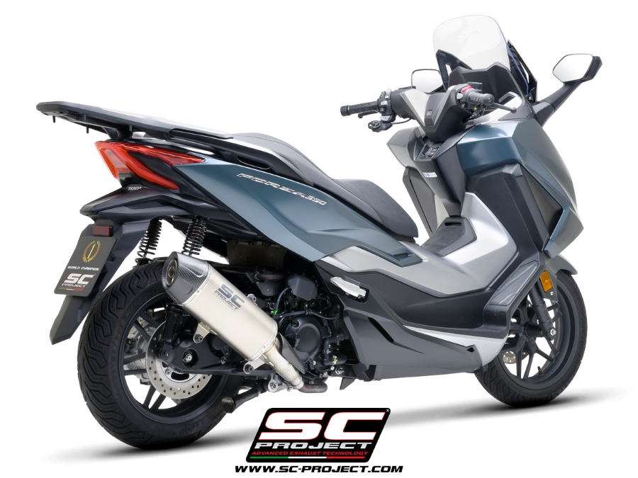 SC-PROJECT Titanový výfuk X-plorer II GT E5 Honda Forza 350 (2021-2024)