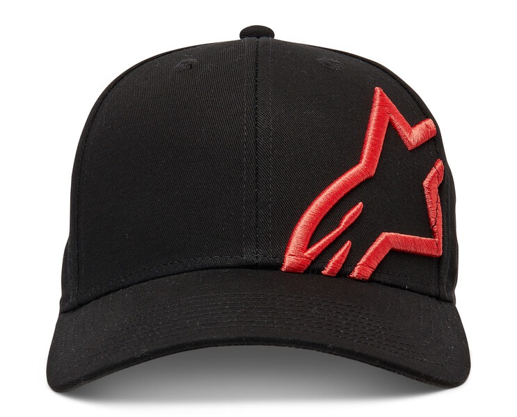 ALPINESTARS kšiltovka CORP SNAP 2 HAT černá červená fluo