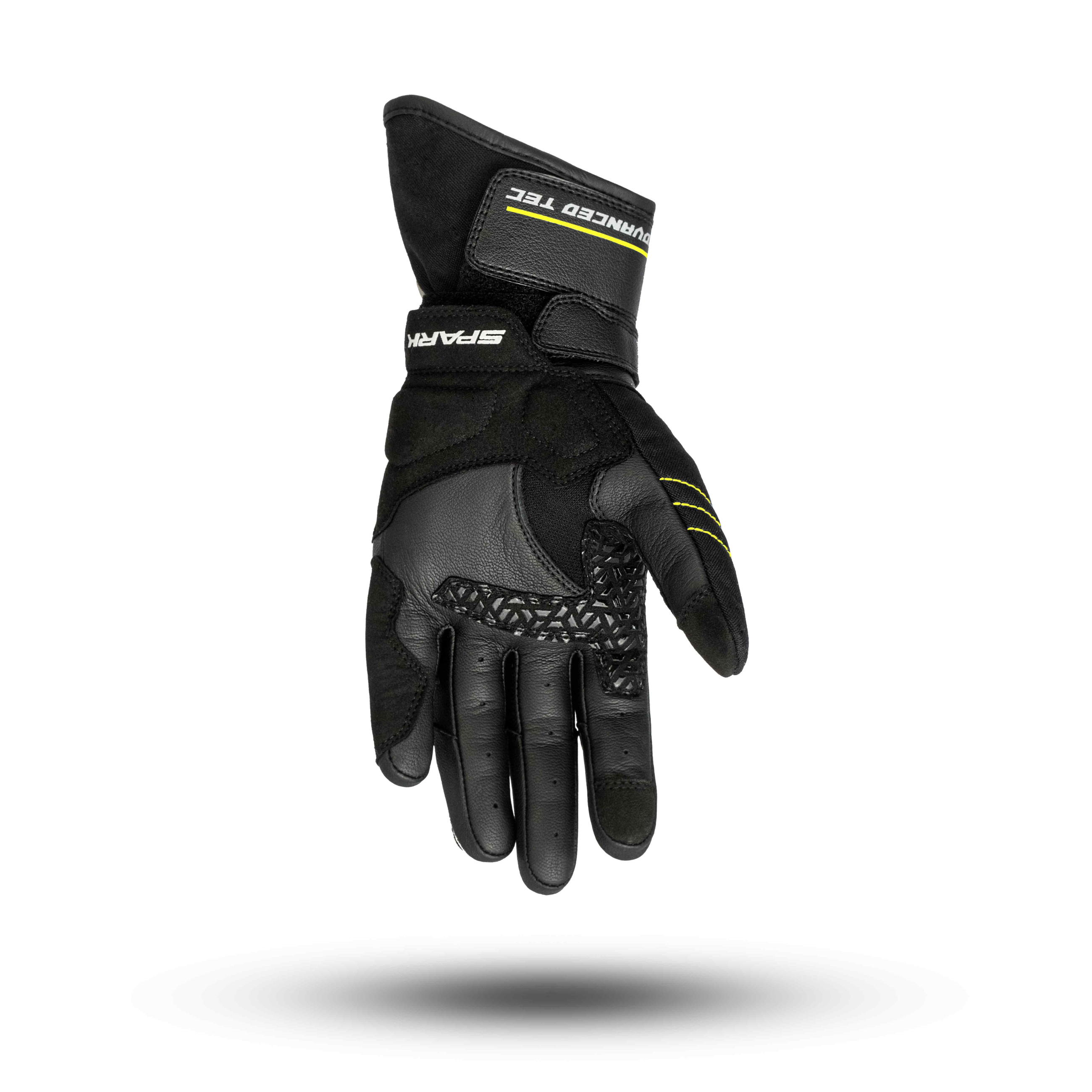 Pánské kožené moto rukavice SPARK CRUISE fluo