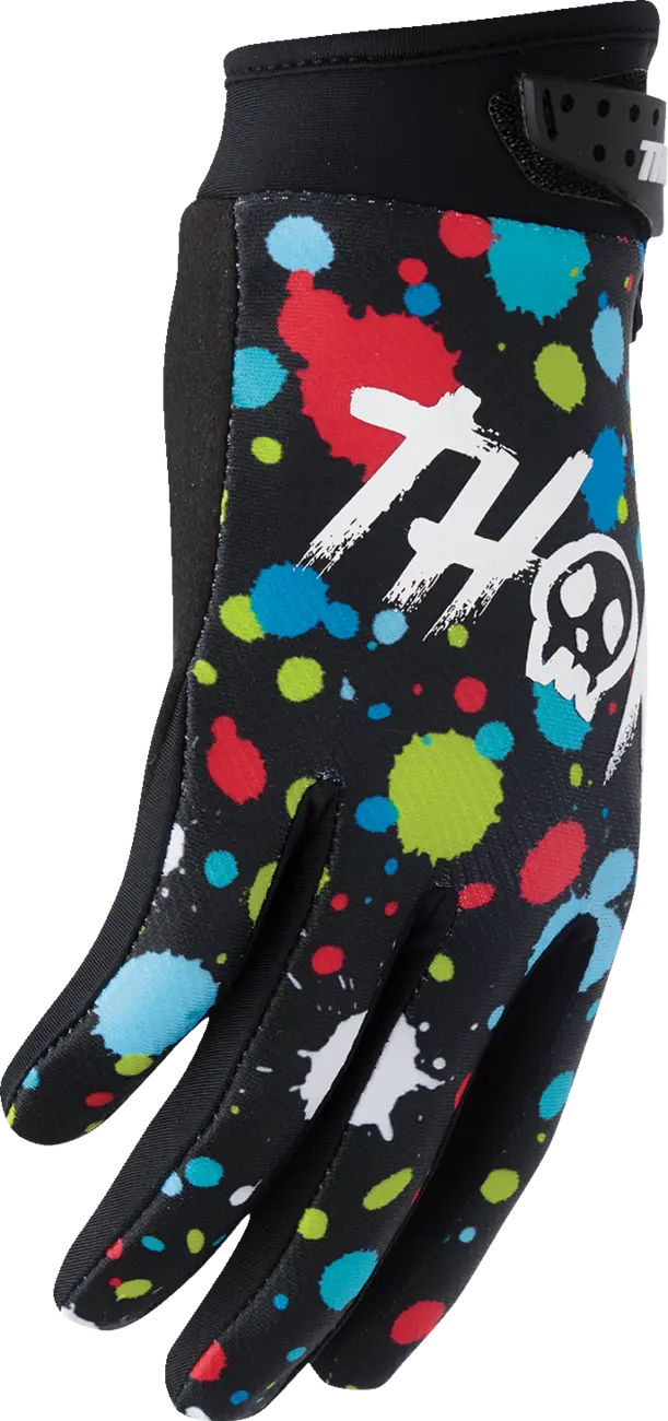 Dětské moto rukavice THOR Youth Launchmode Splat Gloves černá