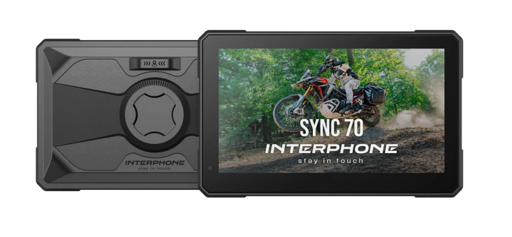 Interphone displej RIDESYNC 70 Essential - Apple CarPlay a Android Auto pro motocykly + stínítko zdarma